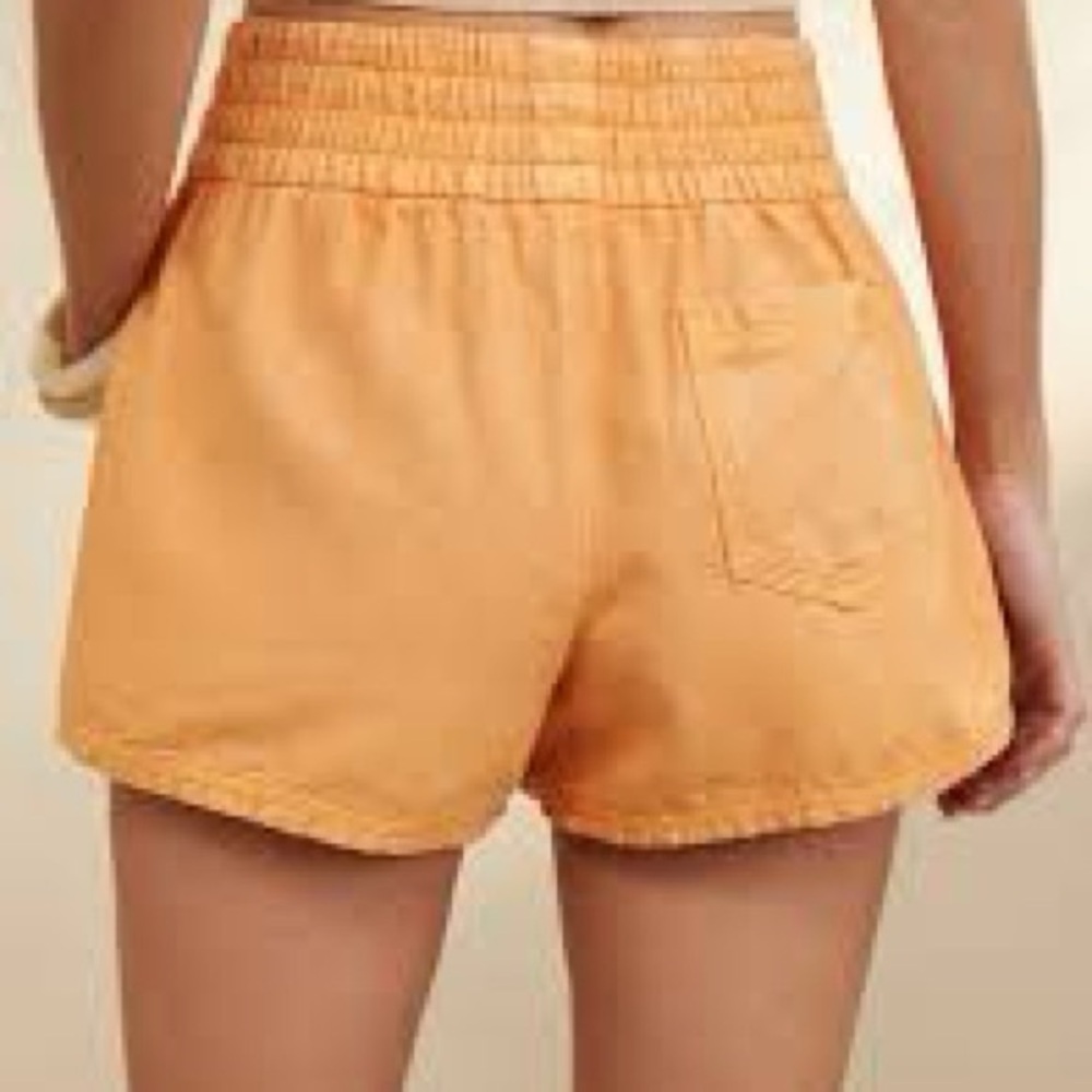 AERIE Babewatch High Waisted Pull On Shorts Orange Size Large - Picture 13 of 13